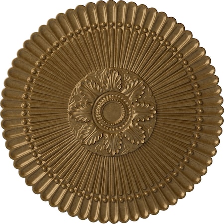Ekena Millwork Nexus Ceiling Medallion (Fits Canopies up to 2 3/4"), Hand-Painted Pale Gold, 30"OD x 1 1/4"P CM30NEPAS